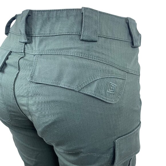 5.11 Tactical Women's Green Cotton Ripstop Cargo Pants Durable Utility Size 6 - Picture 8 of 12